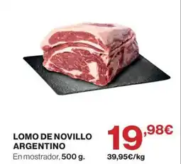 Hipercor Lomo de novillo argentino oferta