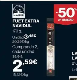 Hipercor NAVIDUL Fuet extra oferta