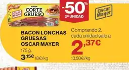 Hipercor OSCAR MAYER Bacon lonchas gruesas oferta
