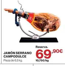 Hipercor Jamón serrano campodulce oferta