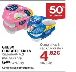 Hipercor BURGO DE ARIAS Queso oferta