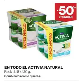 Hipercor En todo el activia natural oferta