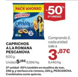 Hipercor PESCANOVA Caprichos a la romana oferta