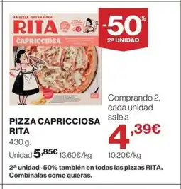 Hipercor RITA Pizza capricciosa oferta