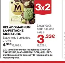 Hipercor Helado magnum la-pistache signature oferta