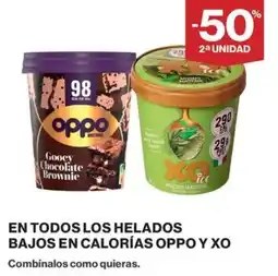 Hipercor En todos los helados bajos en calorías oppo y xo oferta