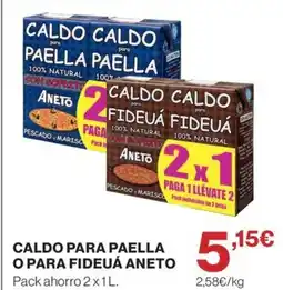 Hipercor Caldo para paella o para fideuá aneto oferta