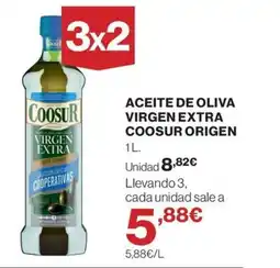 Hipercor Aceite de oliva virgen extra coosur origen oferta