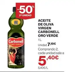 Hipercor Aceite de oliva virgen carbonell oro verde oferta