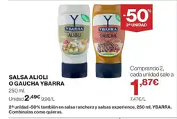 Hipercor YBARRA Salsa alioli o gaucha oferta