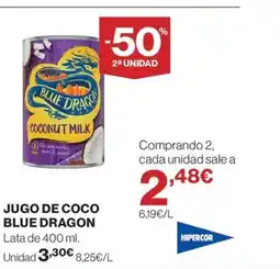 Hipercor Jugo de coco blue dragon oferta