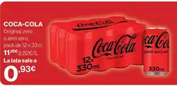 Hipercor COCA-COLA Original, zero o zero zero oferta