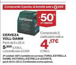Hipercor VOLL-DAMM Cerveza oferta