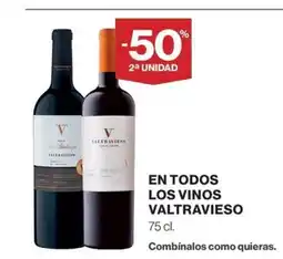 Hipercor VALTRAVIESO En todos los vinos oferta