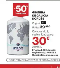 Hipercor NORDÉS Ginebra de galicia oferta