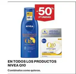Hipercor NIVEA Q10 En todos los productos oferta