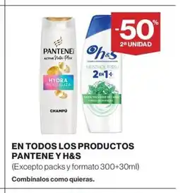 Hipercor En todos los productos pantene y h&s oferta