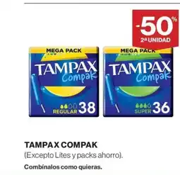 Hipercor Tampax compak oferta