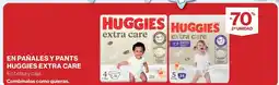 Hipercor En pañales y pants huggies extra care oferta