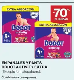Hipercor En pañales y pants dodot activity extra oferta