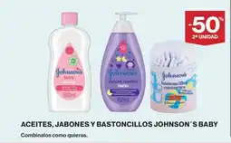 Hipercor JOHNSON'S BABY Aceites, jabones y bastoncillos oferta