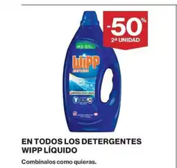 Hipercor En todos los detergentes wipp líquido oferta