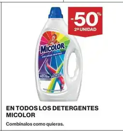 Hipercor MICOLOR En todos los detergentes oferta