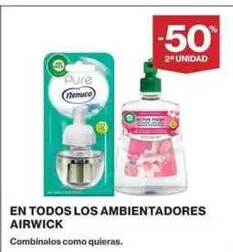 Hipercor AIRWICK En todos los ambientadores oferta