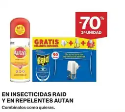 Hipercor En insecticidas raid y en repelentes autan oferta
