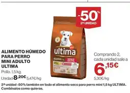 Hipercor ULTIMA Alimento húmedo para perro mini adulto oferta