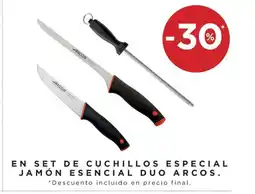 Hipercor En set de cuchillos especial jamón esencial duo arcos oferta