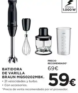 Hipercor Batidora de varilla braun mq50202mbk oferta
