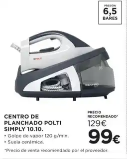 Hipercor Centro de planchado polti simply 10.10. oferta