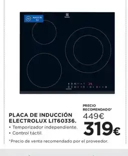 Hipercor Placa de inducción electrolux lit60336 oferta