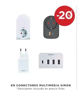 Hipercor En conectores multimedia simon oferta