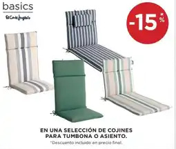 Hipercor En una selección de cojines para tumbona o asiento oferta