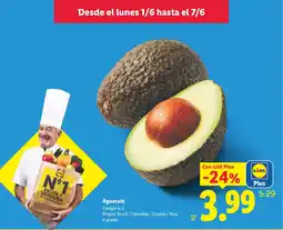 Lidl Aguacate oferta