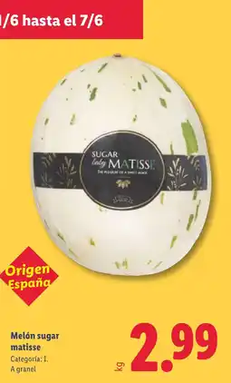 Lidl Melón sugar matisse oferta