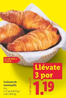 Lidl Croissant de mantequilla oferta