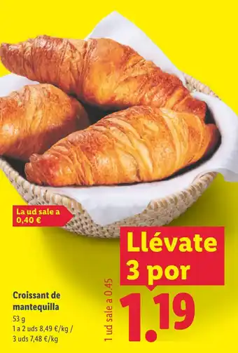 Lidl Croissant de mantequilla oferta