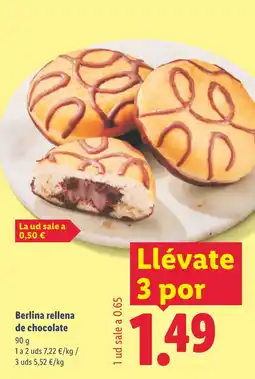 Lidl Berlina rellena de chocolate oferta