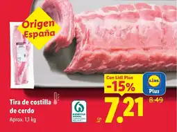 Lidl Tira de costilla de cerdo oferta