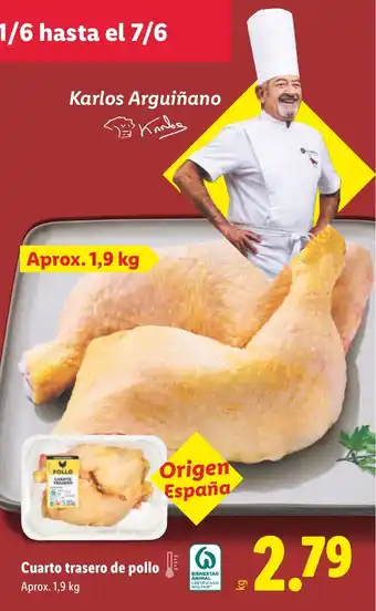 Lidl Cuarto trasero de pollo oferta