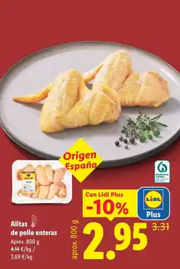 Lidl Alitas de pollo enteras oferta