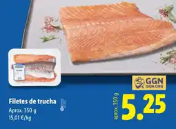 Lidl Filetes de trucha oferta