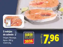 Lidl 2 rodajas de salmón oferta