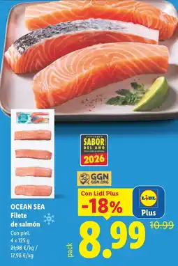 Lidl OCEAN SEA Filete de salmón oferta