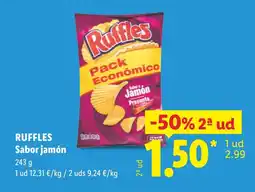 Lidl RUFFLES Sabor jamón oferta