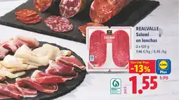 Lidl REALVALLE Salami en lonchas oferta