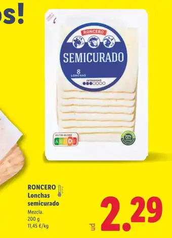 Lidl RONCERO Lonchas semicurado oferta